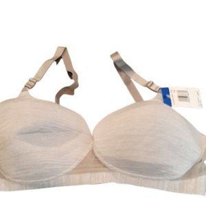 Hanes Smoothtec Bra Wireless Size XL Heathered Gray Silver NWT